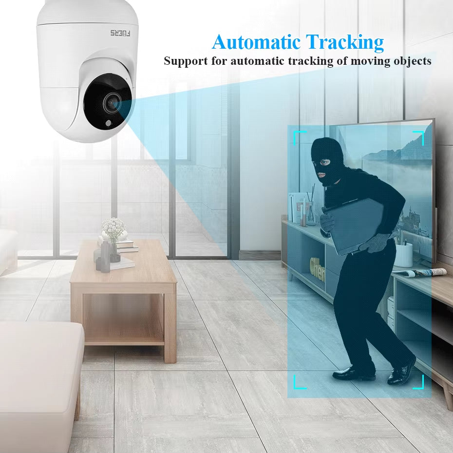 5MP WiFi Indoor Surveillance Camera with AI Detection and Automatic Tracking for Smart Home Security and Baby Monitoring