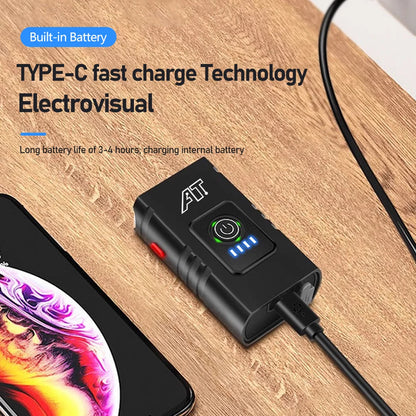 Type-C Rechargeable LED Bicycle Headlight - Easy to Install MTB and Road Bike Front Light