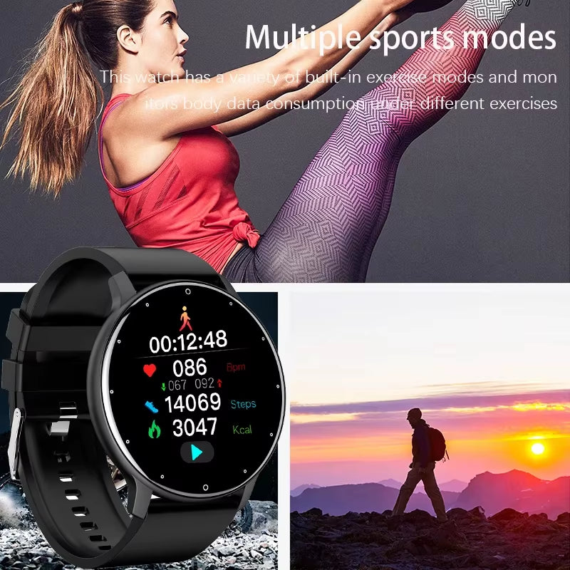2025 Waterproof Smartwatch for Fitness Tracking and Heart Rate Monitoring - Compatible with Xiaomi, Android, and iOS for Men and Women