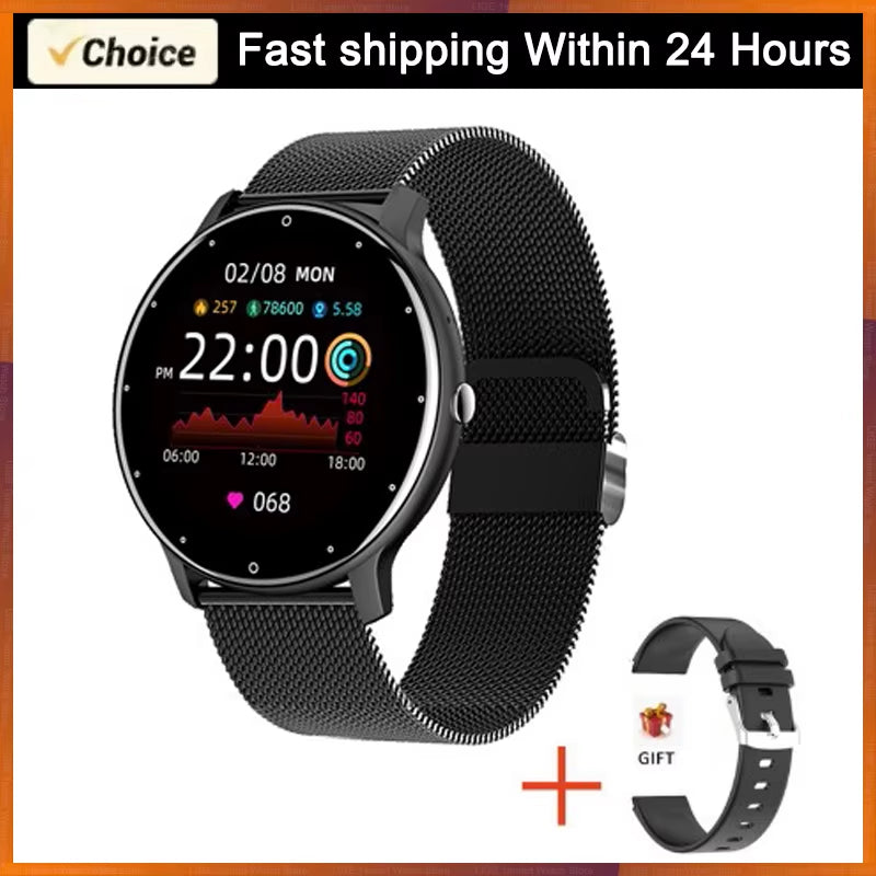 2025 Waterproof Smartwatch for Fitness Tracking and Heart Rate Monitoring - Compatible with Xiaomi, Android, and iOS for Men and Women