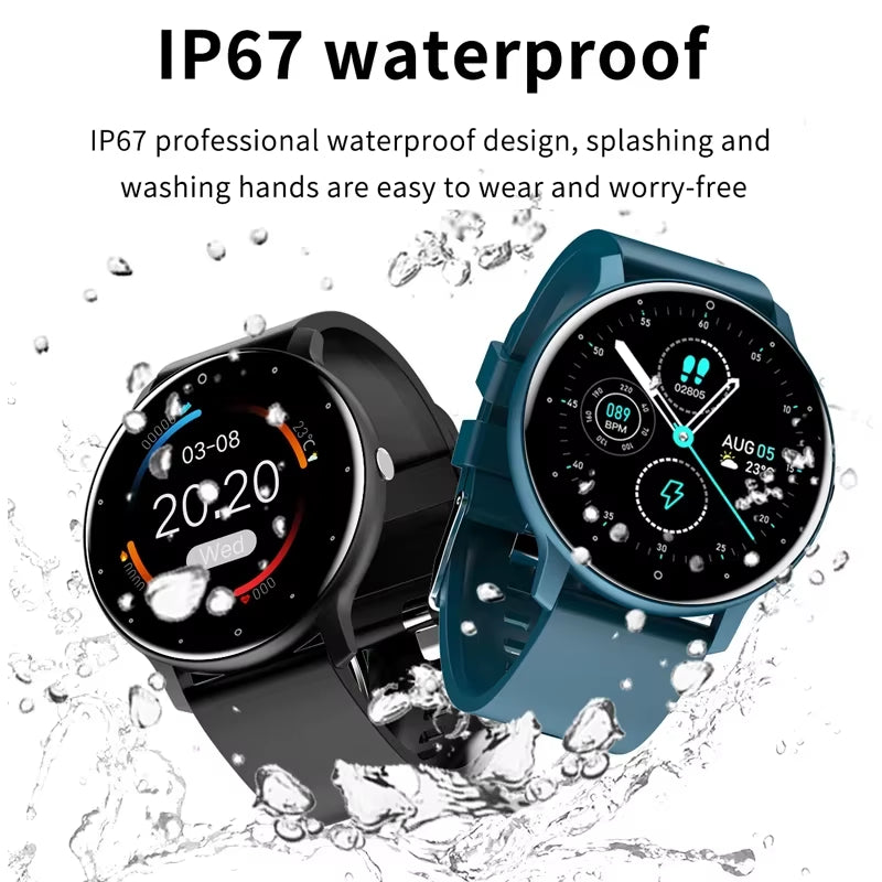2025 Waterproof Smartwatch for Fitness Tracking and Heart Rate Monitoring - Compatible with Xiaomi, Android, and iOS for Men and Women