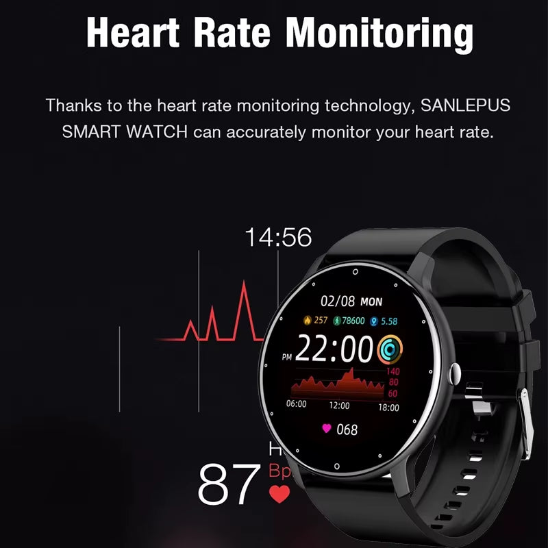 2025 Waterproof Smartwatch for Fitness Tracking and Heart Rate Monitoring - Compatible with Xiaomi, Android, and iOS for Men and Women