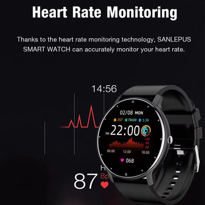 2025 Waterproof Smartwatch for Fitness Tracking and Heart Rate Monitoring - Compatible with Xiaomi, Android, and iOS for Men and Women