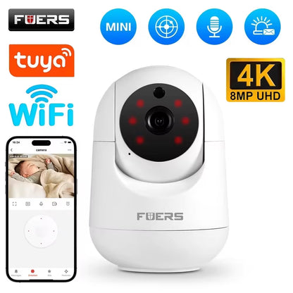 5MP WiFi Indoor Surveillance Camera with AI Detection and Automatic Tracking for Smart Home Security and Baby Monitoring