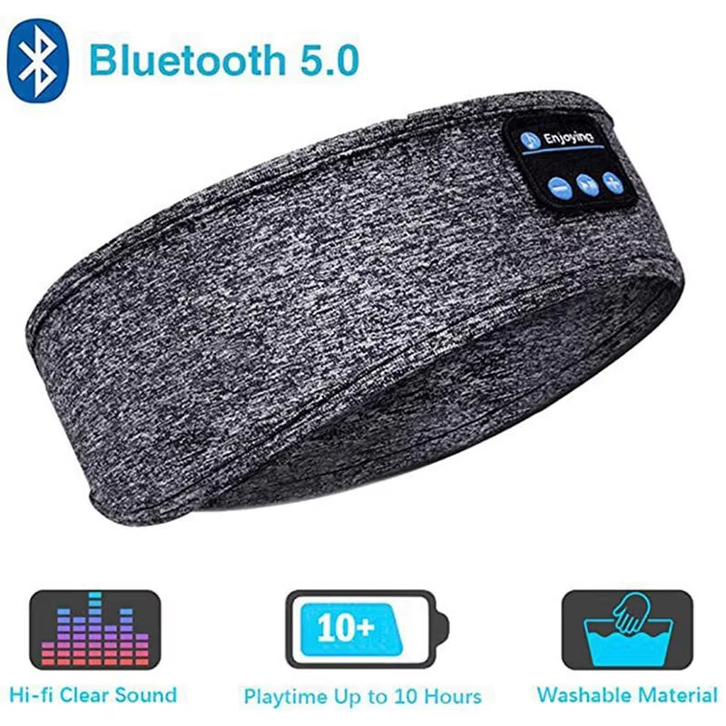 Bluetooth Sports Earphones with Sleeping Headband and Music Eye Mask - Wireless Headset