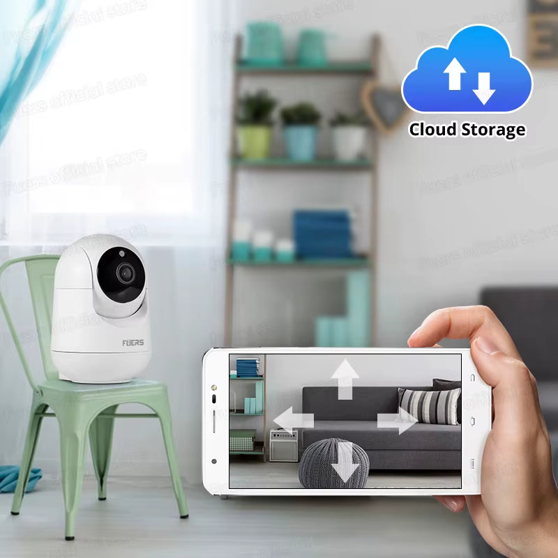 5MP WiFi Indoor Surveillance Camera with AI Detection and Automatic Tracking for Smart Home Security and Baby Monitoring