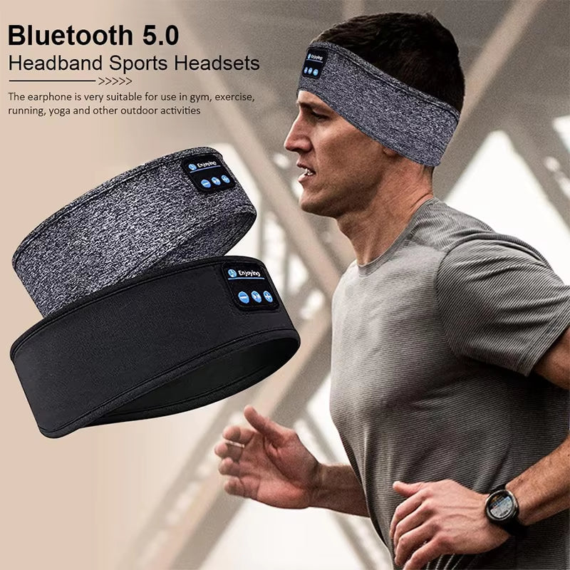Bluetooth Sports Earphones with Sleeping Headband and Music Eye Mask - Wireless Headset