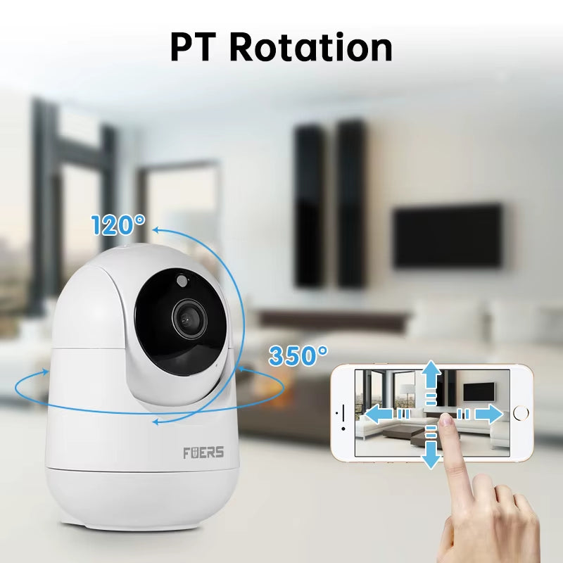 5MP WiFi Indoor Surveillance Camera with AI Detection and Automatic Tracking for Smart Home Security and Baby Monitoring