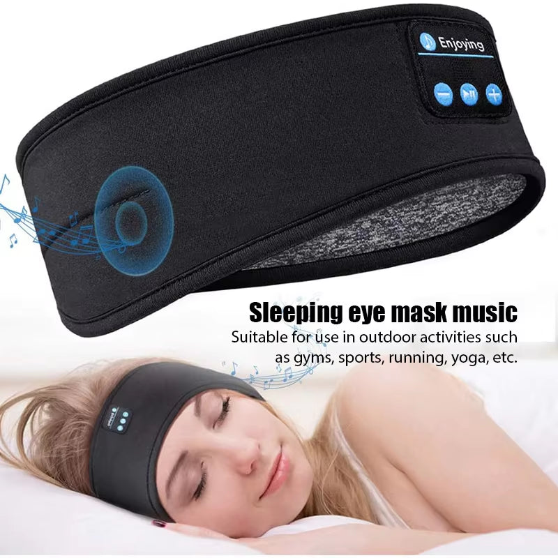 Bluetooth Sports Earphones with Sleeping Headband and Music Eye Mask - Wireless Headset