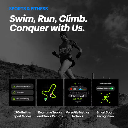 Stratos 2 Ultra GPS Smartwatch with Built-In Compass, Barometric Altimeter, Dual-Band GNSS, Voice Calling, and 10 ATM Water Resistance